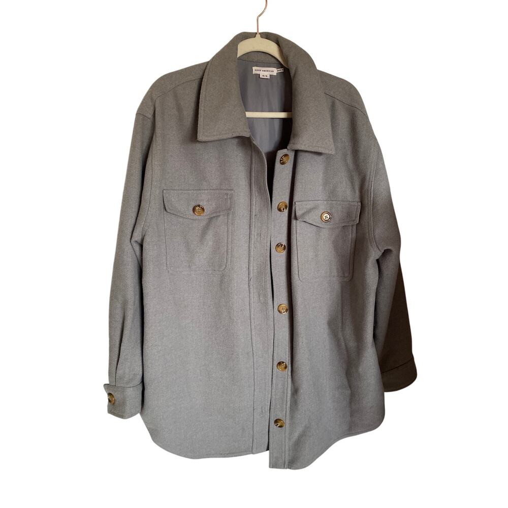 Good American Shacket Style Gray Coat size 20/22